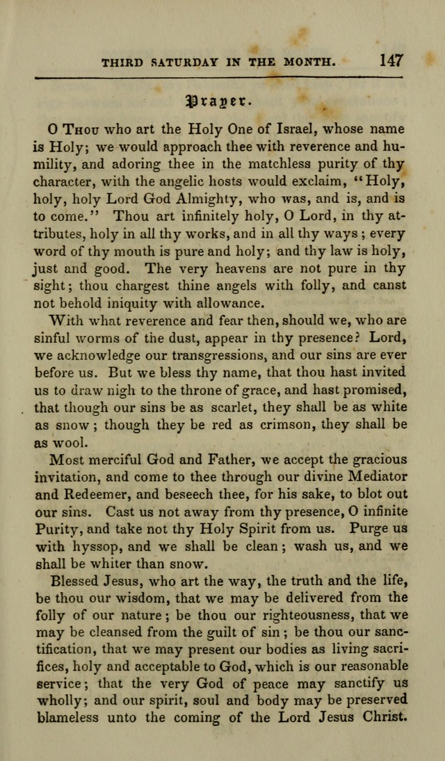 Manual of Devotion: or religious exercises for the morning and evening of each day of the month, for the use of schools and private families page 149