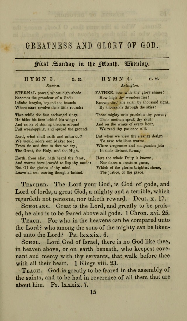 Manual of Devotion: or religious exercises for the morning and evening of each day of the month, for the use of schools and private families page 15