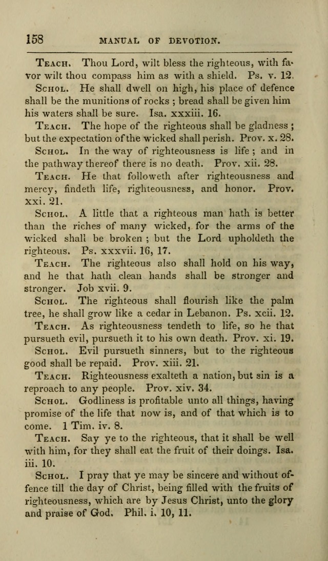 Manual of Devotion: or religious exercises for the morning and evening of each day of the month, for the use of schools and private families page 160