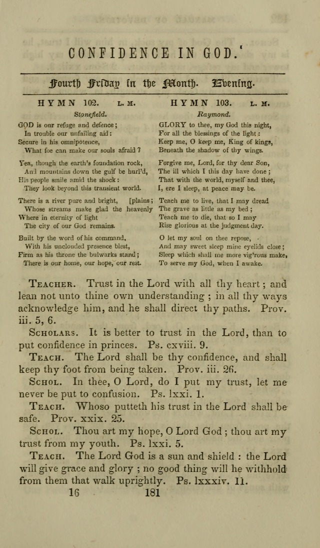 Manual of Devotion: or religious exercises for the morning and evening of each day of the month, for the use of schools and private families page 183