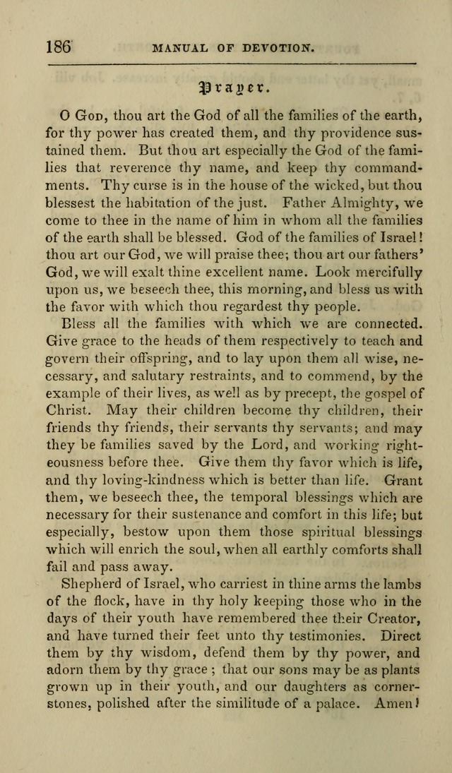 Manual of Devotion: or religious exercises for the morning and evening of each day of the month, for the use of schools and private families page 188