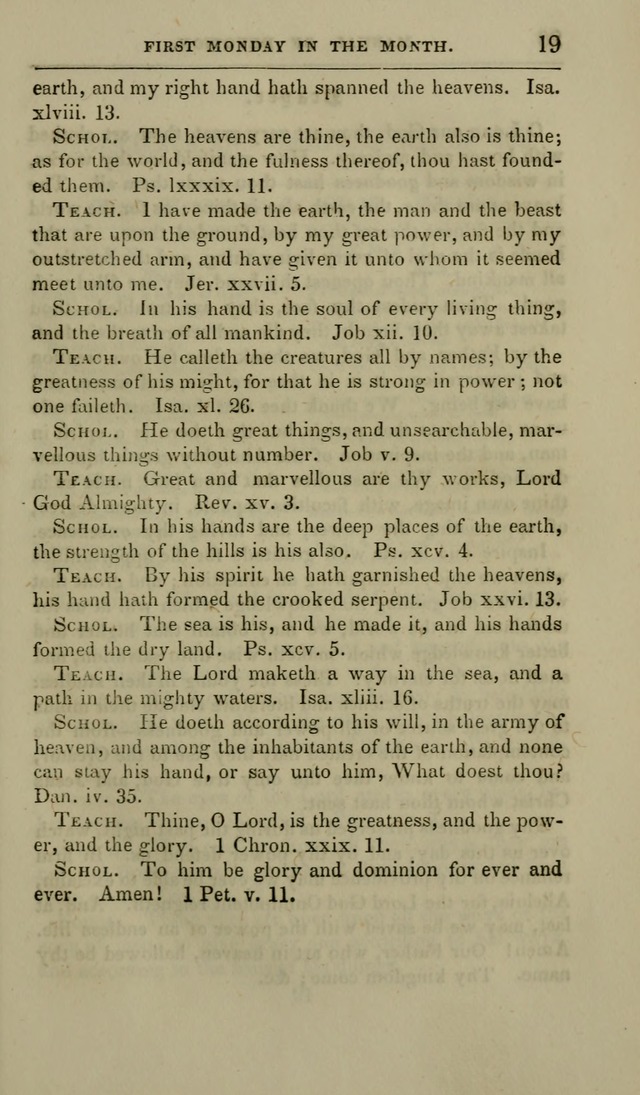 Manual of Devotion: or religious exercises for the morning and evening of each day of the month, for the use of schools and private families page 19