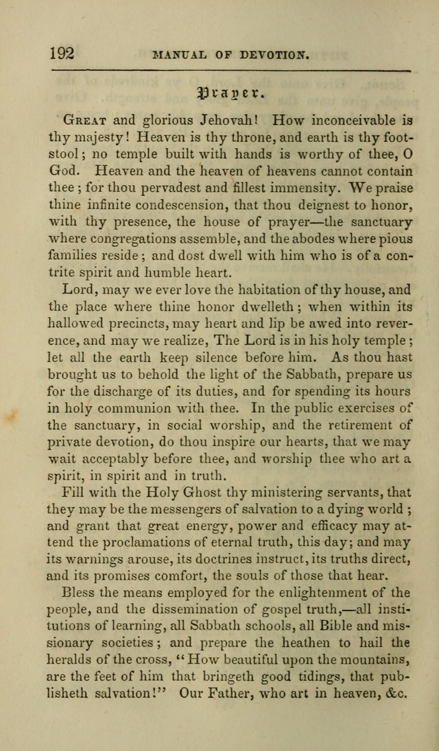 Manual of Devotion: or religious exercises for the morning and evening of each day of the month, for the use of schools and private families page 194