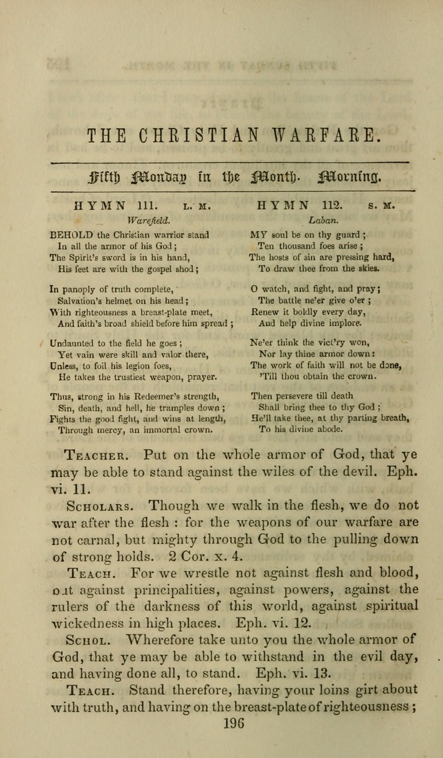 Manual of Devotion: or religious exercises for the morning and evening of each day of the month, for the use of schools and private families page 198