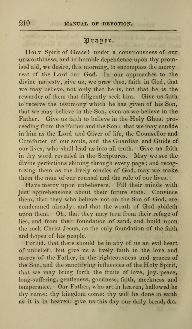 Manual of Devotion: or religious exercises for the morning and evening of each day of the month, for the use of schools and private families page 212