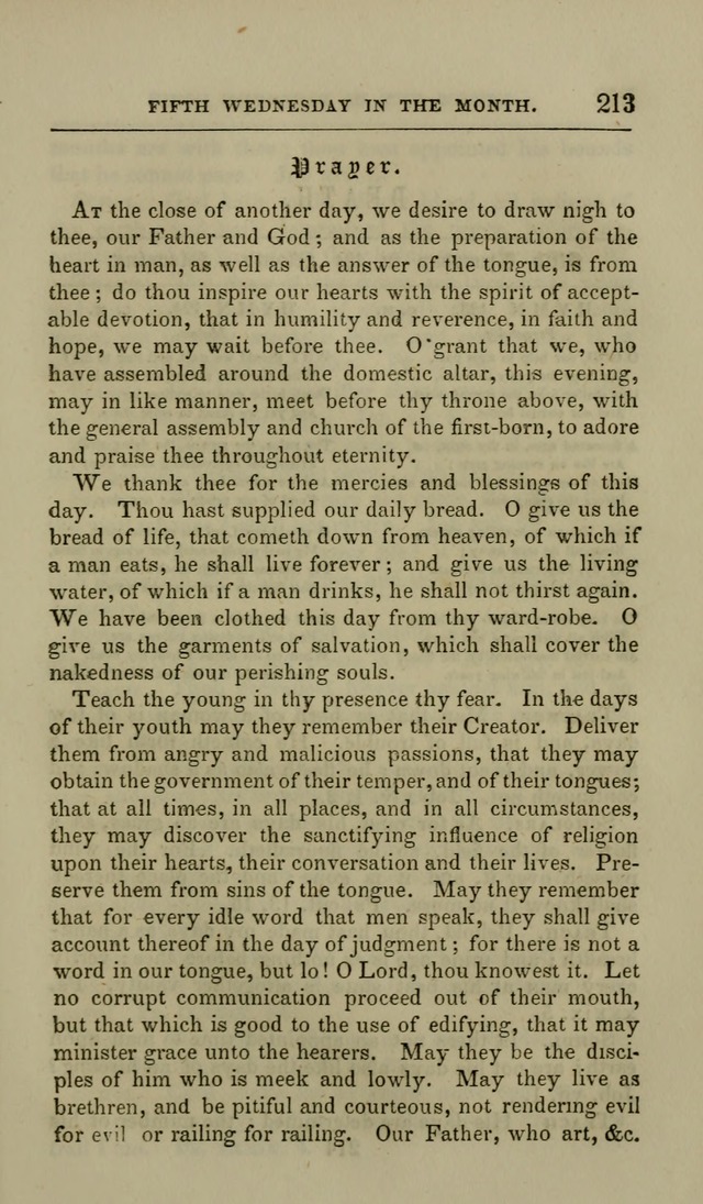 Manual of Devotion: or religious exercises for the morning and evening of each day of the month, for the use of schools and private families page 215