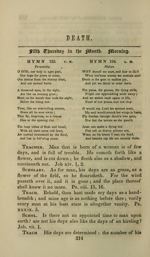 Manual of Devotion: or religious exercises for the morning and evening of each day of the month, for the use of schools and private families page 216