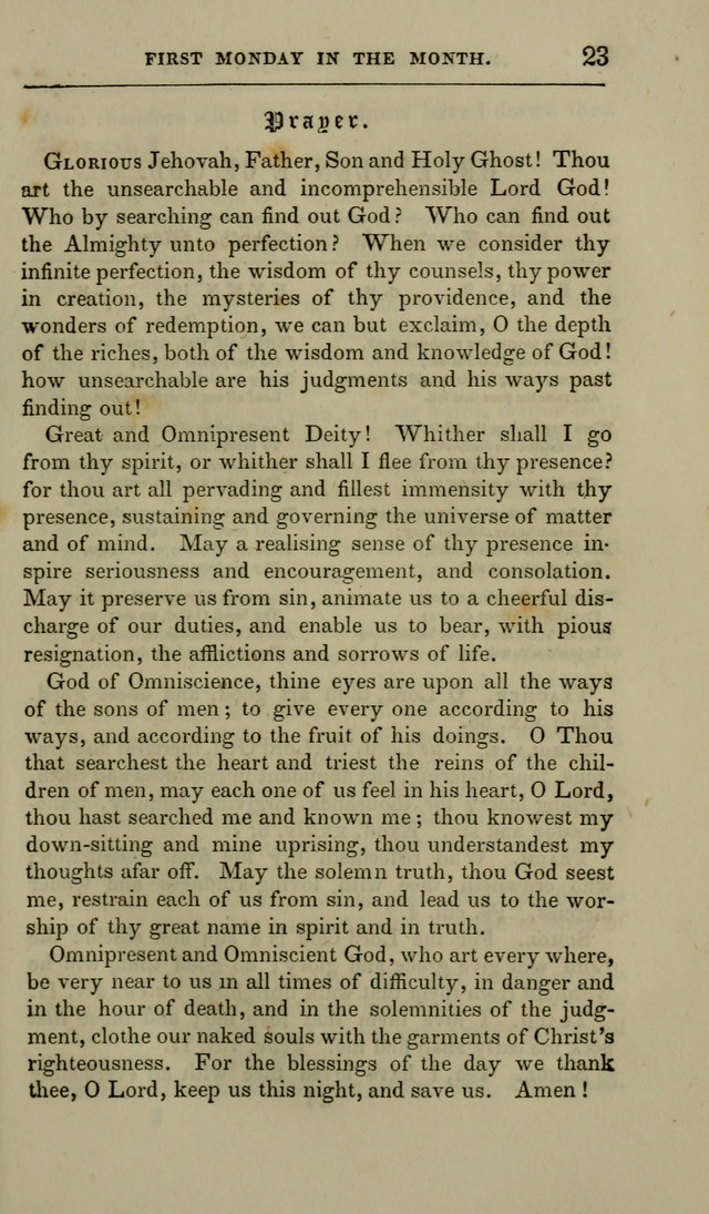 Manual of Devotion: or religious exercises for the morning and evening of each day of the month, for the use of schools and private families page 23