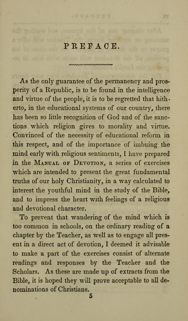 Manual of Devotion: or religious exercises for the morning and evening of each day of the month, for the use of schools and private families page 5