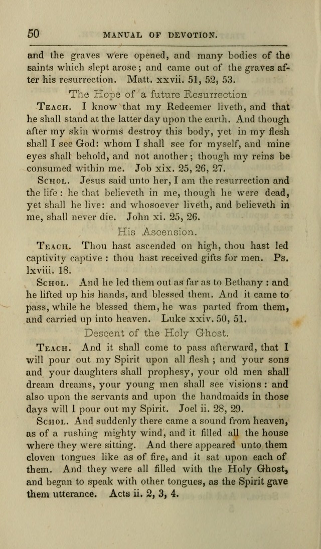 Manual of Devotion: or religious exercises for the morning and evening of each day of the month, for the use of schools and private families page 50