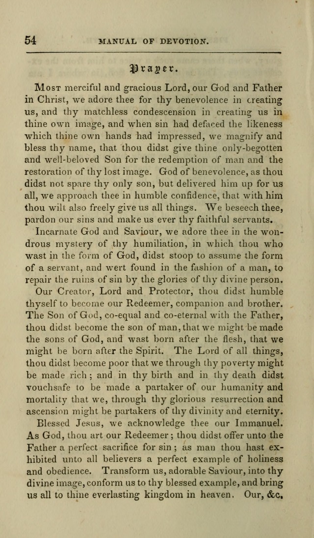 Manual of Devotion: or religious exercises for the morning and evening of each day of the month, for the use of schools and private families page 54