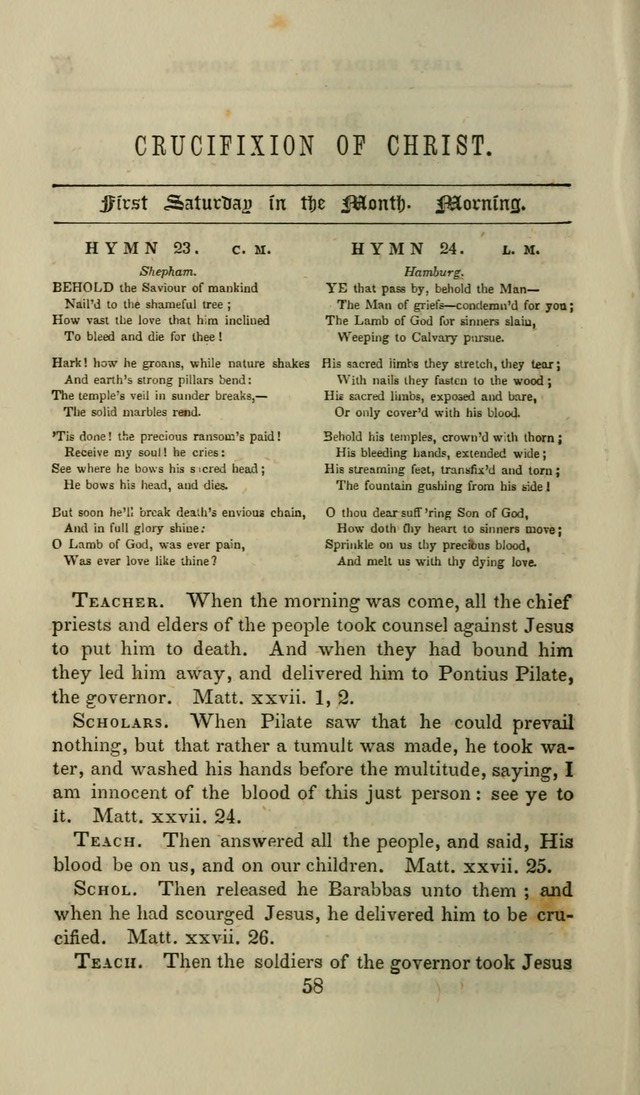 Manual of Devotion: or religious exercises for the morning and evening of each day of the month, for the use of schools and private families page 58