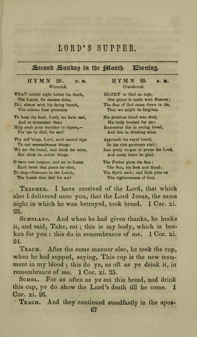 Manual of Devotion: or religious exercises for the morning and evening of each day of the month, for the use of schools and private families page 67