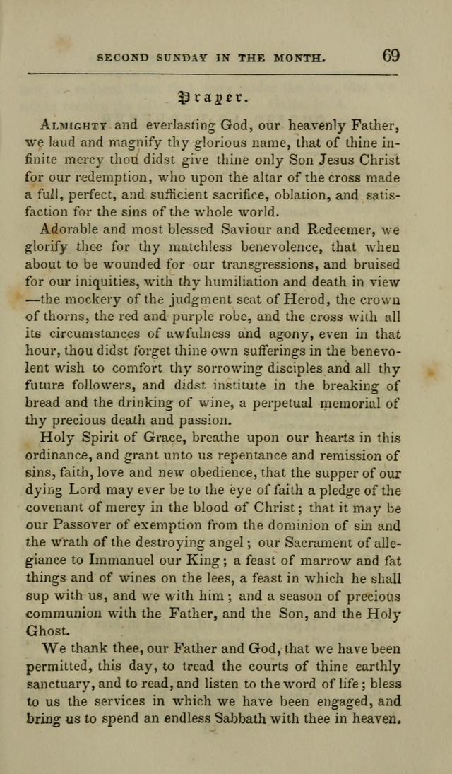 Manual of Devotion: or religious exercises for the morning and evening of each day of the month, for the use of schools and private families page 69