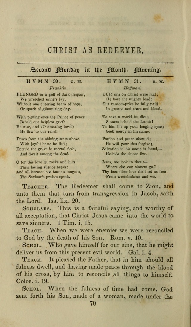 Manual of Devotion: or religious exercises for the morning and evening of each day of the month, for the use of schools and private families page 70