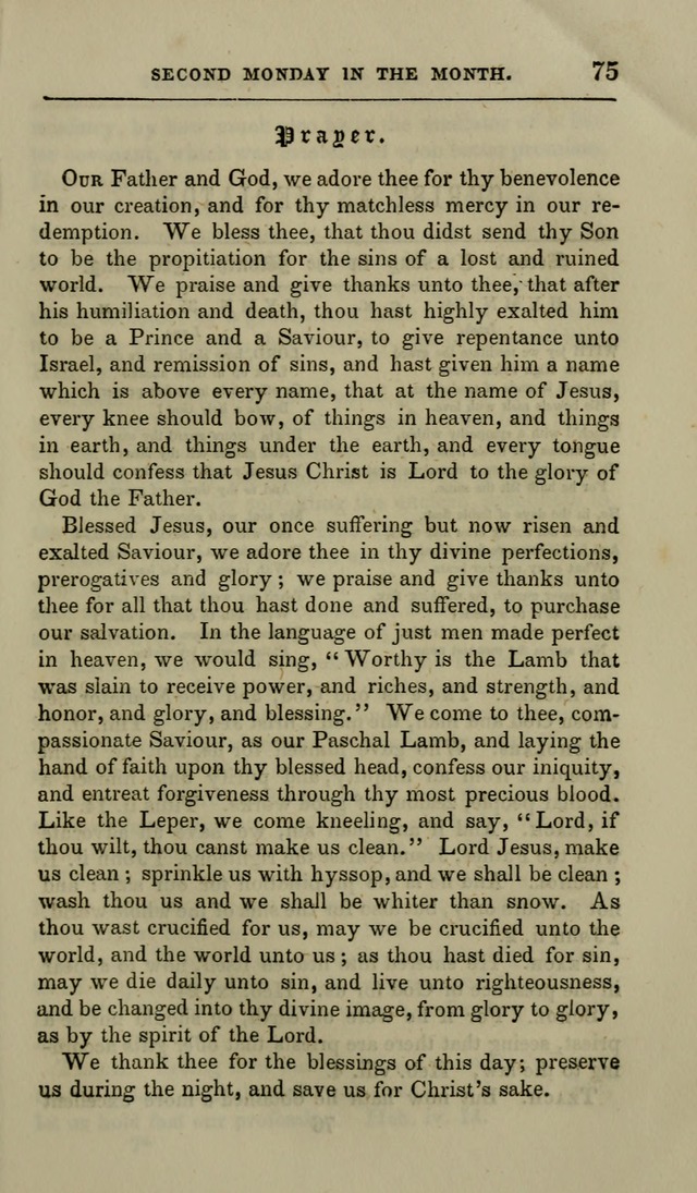 Manual of Devotion: or religious exercises for the morning and evening of each day of the month, for the use of schools and private families page 75