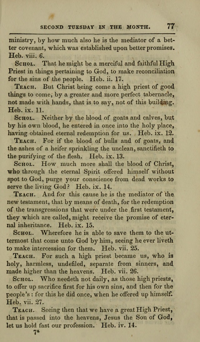 Manual of Devotion: or religious exercises for the morning and evening of each day of the month, for the use of schools and private families page 77