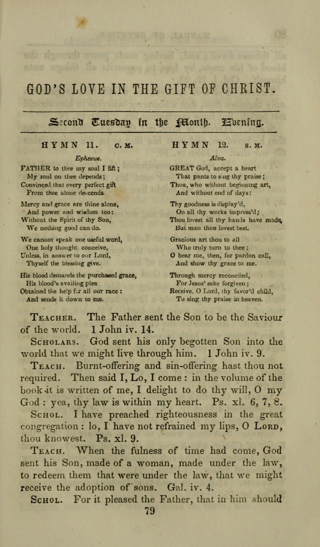 Manual of Devotion: or religious exercises for the morning and evening of each day of the month, for the use of schools and private families page 79