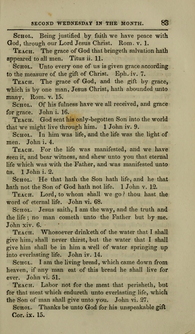 Manual of Devotion: or religious exercises for the morning and evening of each day of the month, for the use of schools and private families page 83