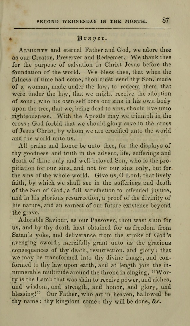 Manual of Devotion: or religious exercises for the morning and evening of each day of the month, for the use of schools and private families page 87