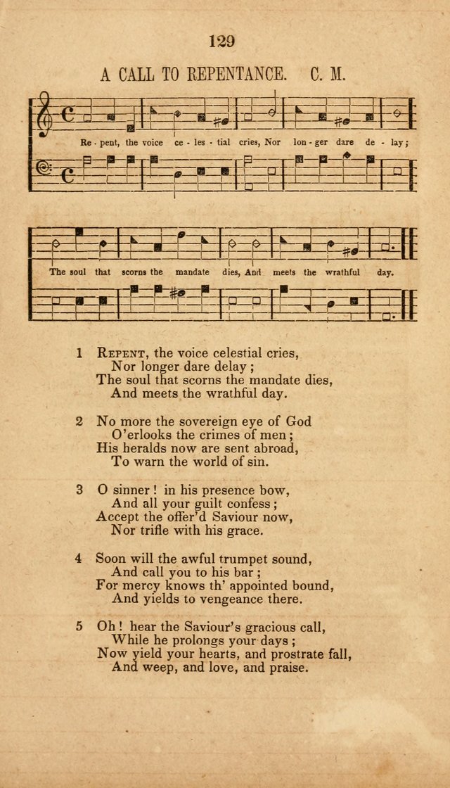 The Minstrel of Zion: a book of religious songs, accompanied with appropriate music, chiefly original page 129