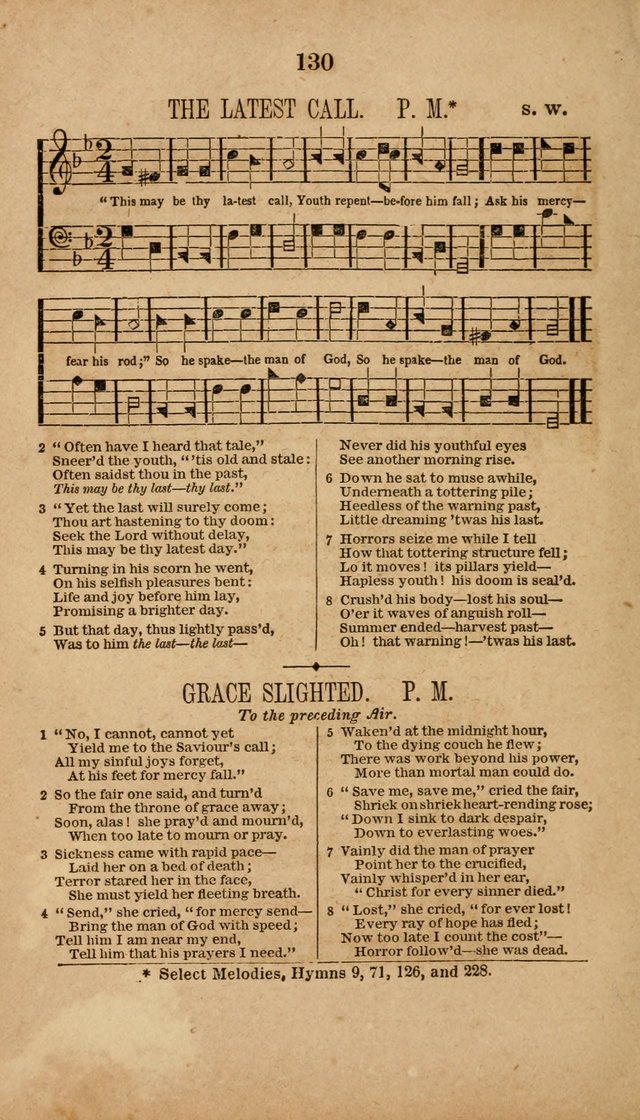 The Minstrel of Zion: a book of religious songs, accompanied with appropriate music, chiefly original page 130