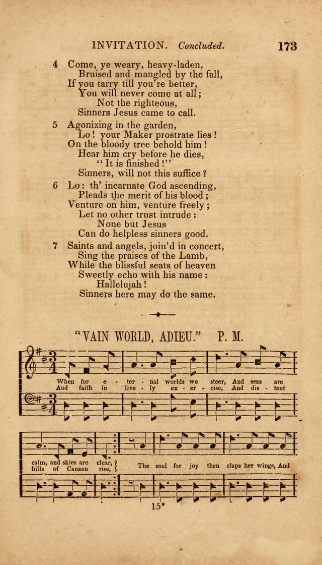 The Minstrel of Zion: a book of religious songs, accompanied with appropriate music, chiefly original page 173