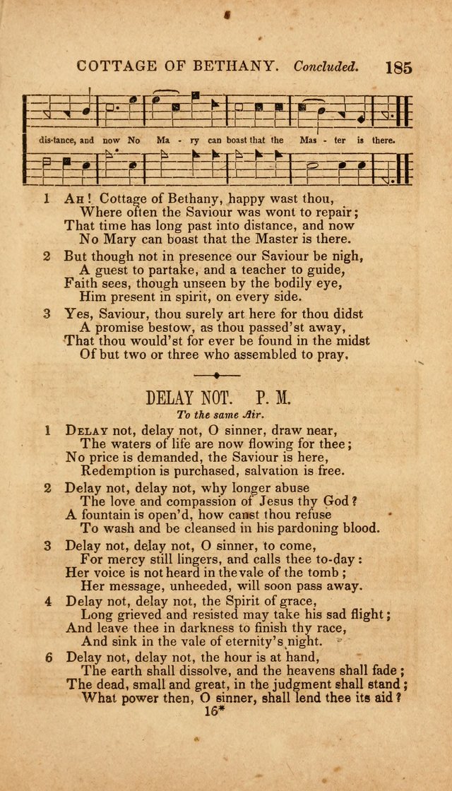 The Minstrel of Zion: a book of religious songs, accompanied with appropriate music, chiefly original page 185