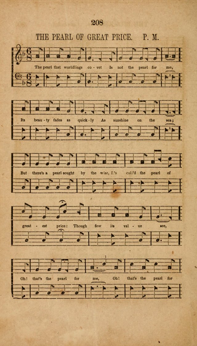 The Minstrel of Zion: a book of religious songs, accompanied with appropriate music, chiefly original page 208