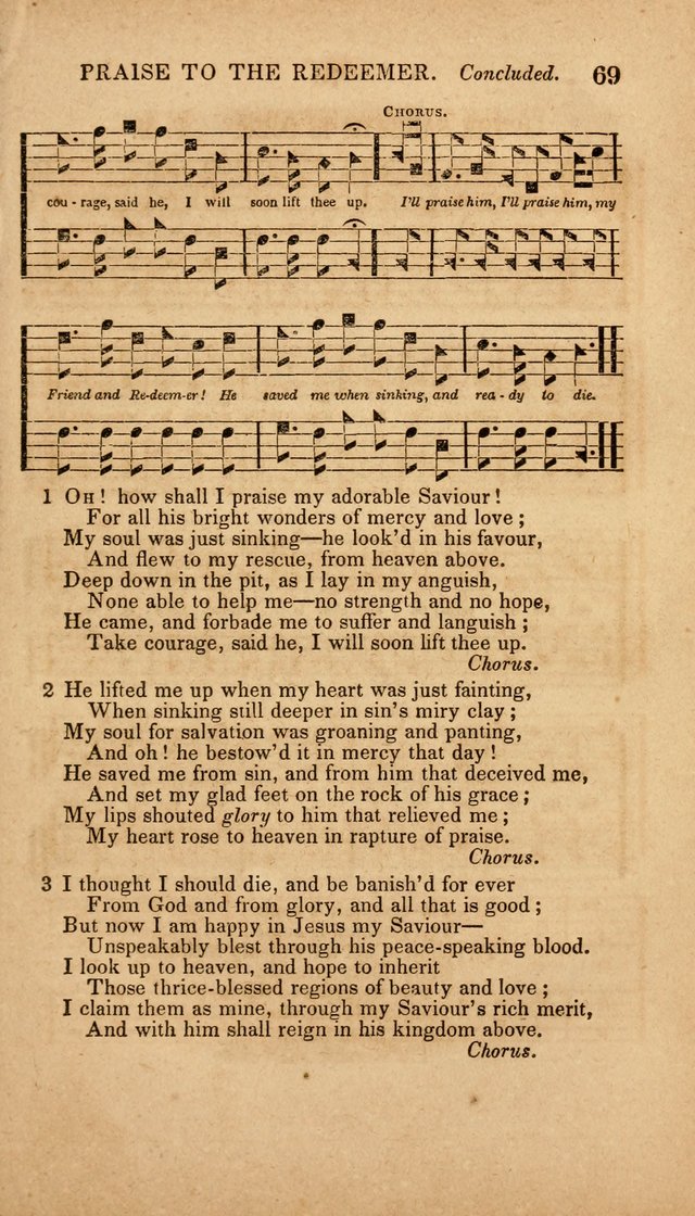 The Minstrel of Zion: a book of religious songs, accompanied with appropriate music, chiefly original page 69