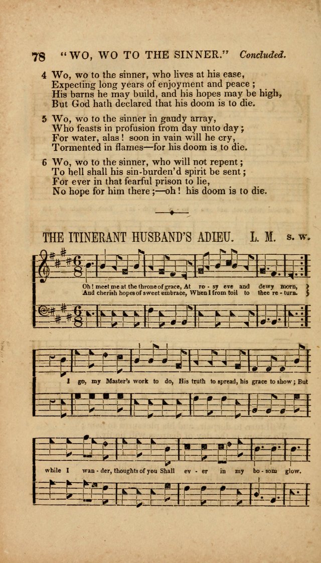 The Minstrel of Zion: a book of religious songs, accompanied with appropriate music, chiefly original page 78