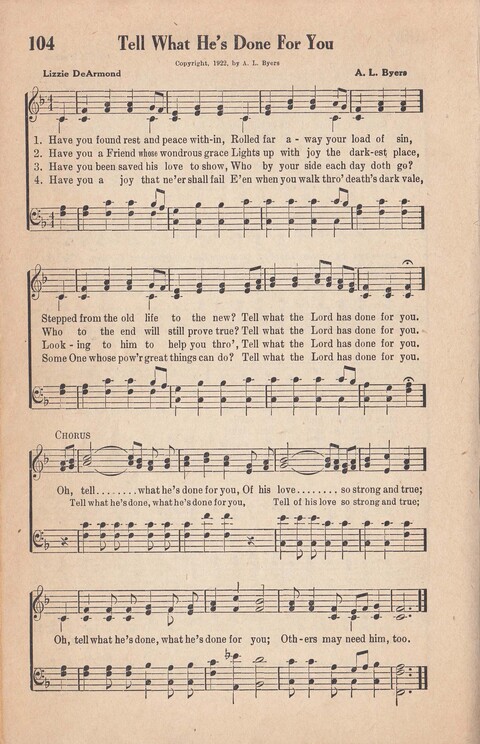 Melodies of Zion: A Compilation of Hymns and Songs, Old and New, Intended for All Kinds of Religious Service page 103