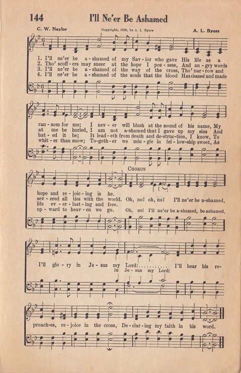 Melodies of Zion: A Compilation of Hymns and Songs, Old and New, Intended for All Kinds of Religious Service page 144