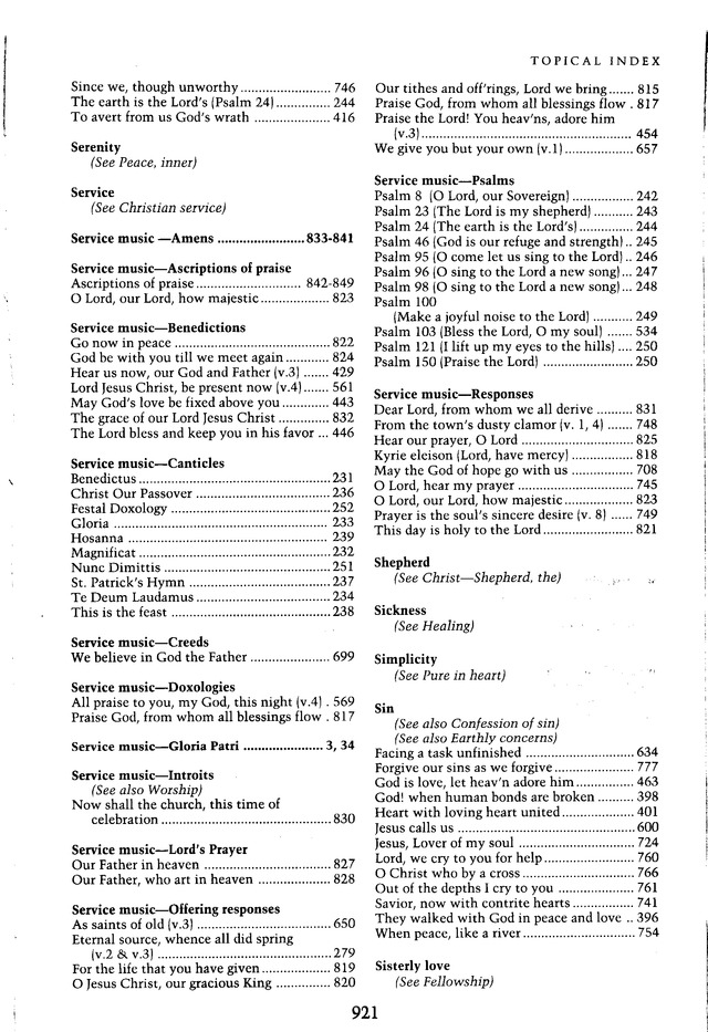 Moravian Book of Worship page 921