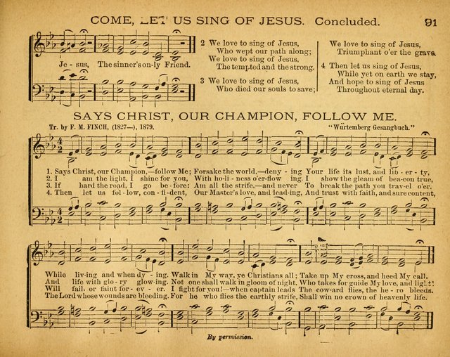 The New Alleluia: a collection of hymns and tunes for the Church School, and the mid-week meeting page 96