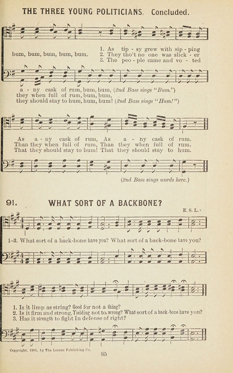 New Anti-Saloon Songs: A Collection of Temperance and Moral Reform Songs Prepared at the Request of The National Anti-Saloon League page 93