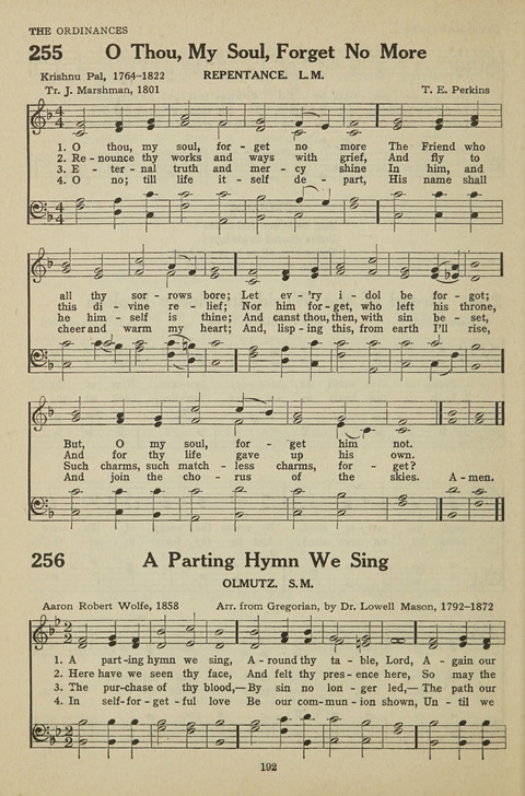 New Baptist Hymnal: containing standard and Gospel hymns and responsive readings page 192