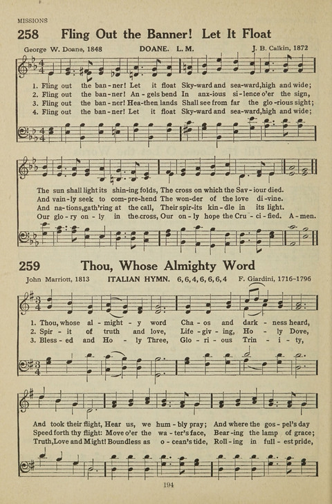 New Baptist Hymnal: containing standard and Gospel hymns and responsive readings page 194