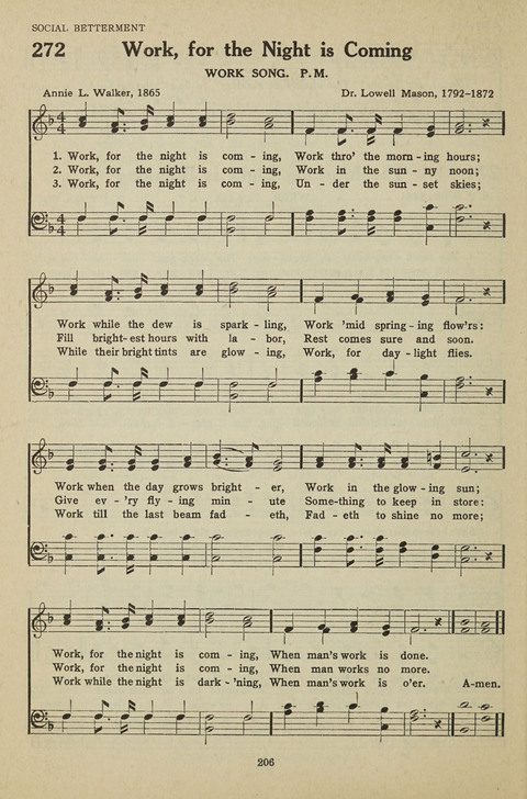 New Baptist Hymnal: containing standard and Gospel hymns and responsive readings page 206