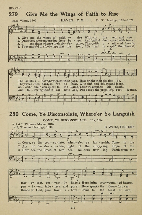 New Baptist Hymnal: containing standard and Gospel hymns and responsive readings page 212