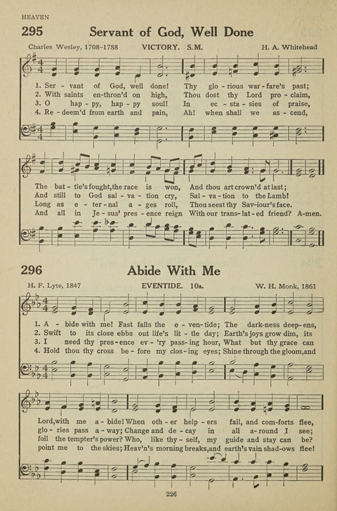 New Baptist Hymnal: containing standard and Gospel hymns and responsive readings page 226