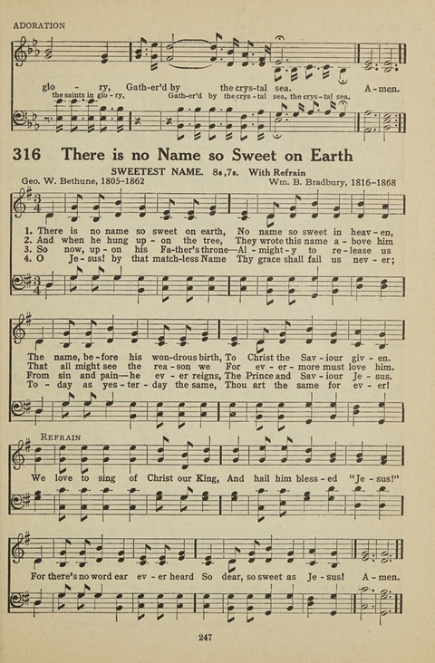 New Baptist Hymnal: containing standard and Gospel hymns and responsive readings page 247