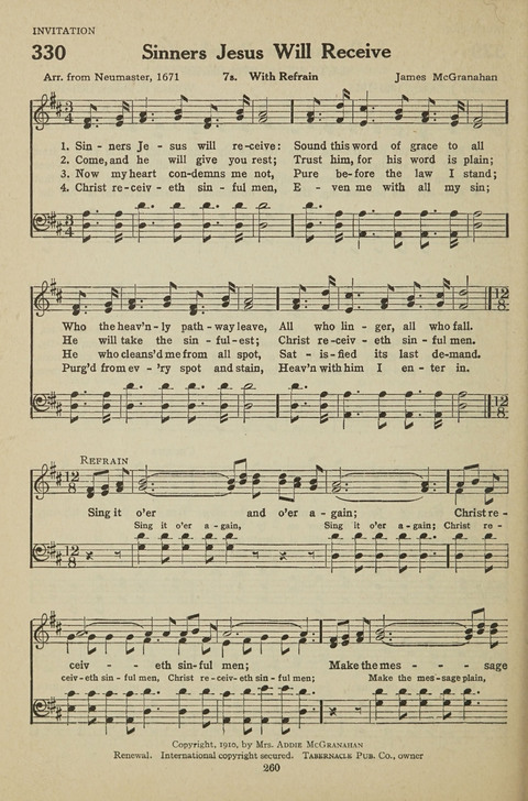 New Baptist Hymnal: containing standard and Gospel hymns and responsive readings page 260