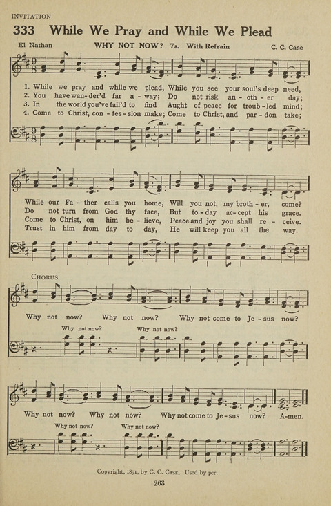 New Baptist Hymnal: containing standard and Gospel hymns and responsive readings page 263