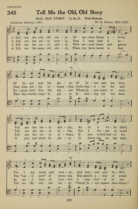 New Baptist Hymnal: containing standard and Gospel hymns and responsive readings page 274