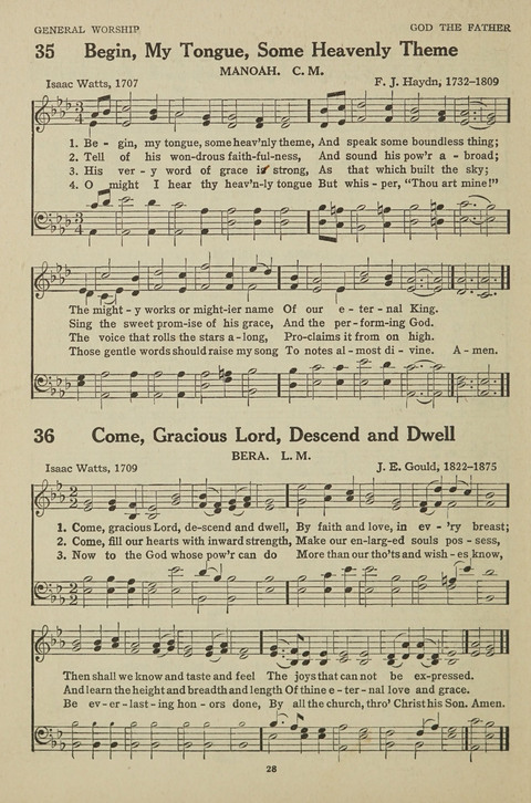 New Baptist Hymnal: containing standard and Gospel hymns and responsive readings page 28