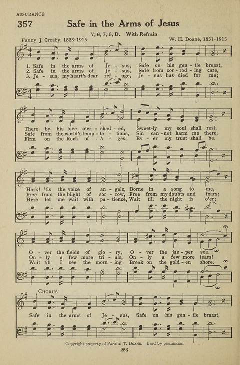 New Baptist Hymnal: containing standard and Gospel hymns and responsive readings page 286