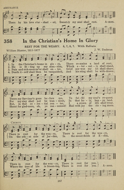 New Baptist Hymnal: containing standard and Gospel hymns and responsive readings page 287