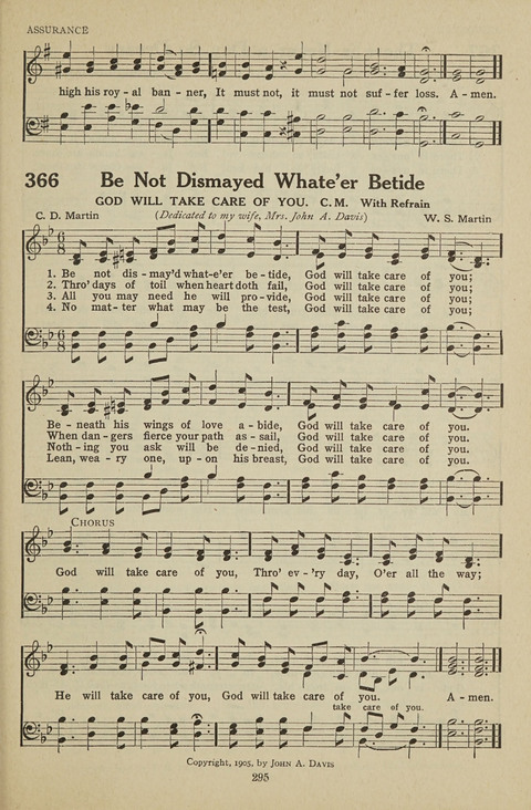 New Baptist Hymnal: containing standard and Gospel hymns and responsive readings page 295