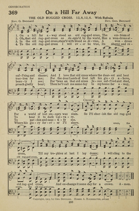 New Baptist Hymnal: containing standard and Gospel hymns and responsive readings page 298